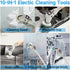 10-in-1 Electric Spin Scrubber for Cleaning, Voice Broadcast Rechargeable Power Scrubber, Aquarium Cleaner, Cordless