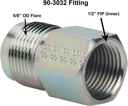 Dormont 30 Series Supr-Safe Stainless Steel Gas Appliance Connector, 5/8" OD x 1/2" ID x 60" L
