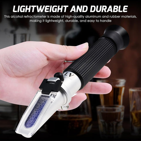 0-80% Alcohol Refractometer, Alcohol Volume Meter of Volume Percent Scale Range, Accurate Alcohol Measurement Tool