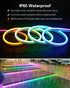 WS2811 16.4ft Programmable 12V IP65 ALITOVE Addressable Neon LED Strip Lights Room Decor Flexible Digital RGB IC LED