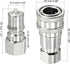 PATIKIL Hydraulic Quick Connect Coupler Set, 1 Set Carbon Steel G1/8 Female Pipe Fitting Plug Adapter for Construction Agriculture, Silver by PATIKIL