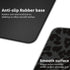 Large Gaming Mouse Pad with Coasters + Cable Clips, Black Leopard Print Extended Mousepad (31.5 x 11.8) with Stitched