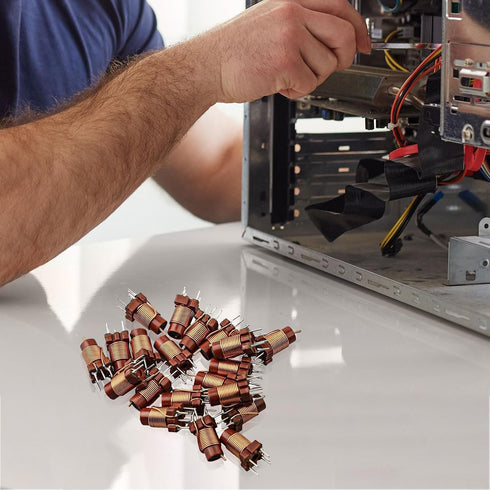 Nutup 0.6uH-1.7uH 12T 20-Pack Adjustable High-Frequency Ferrite Core Inductor for Electronic Components Computers Hard