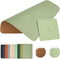 Leather Mouse Pad, Wood Mouse Pad, Double Side Stitched Edges, Equipped with Coaster Mouse Pads for Laptop, Office &
