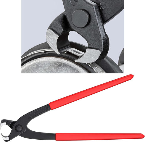 9 Inch Ear Clamp Pliers, Carbon Steel Single Ear Clamp Pincer Tool for Crimping and Removing Clamps