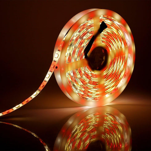 IP65 3500K 16.4ft 300leds 5050 SUPERNIGHT RGBWW LED Strip Light Waterproof RGB Color Changing Rope Lighting with Warm