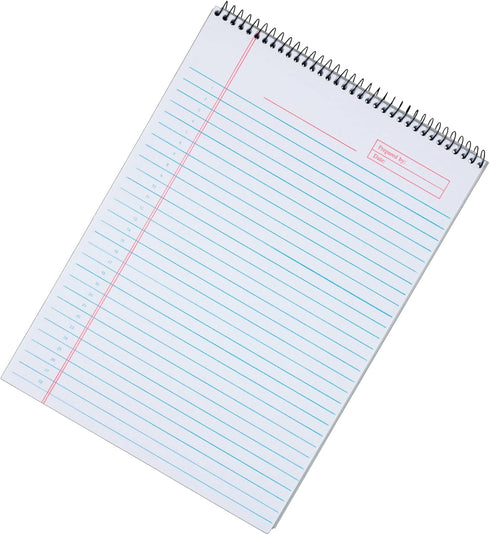 TOPS Docket Gold Project Planner, 8-1/2" x 11-3/4", 70 Sheets Top-Wire Bound Project Rule, Poly Cover, White