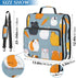 Fisyme 3 Cute Guinea Pigs Carrots Zipper Binder Ring with Zipper and Shoulder Strap Large Capacity Multi-Pocket Binder