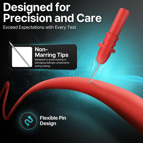 TNP Products HT307 Set (Set 5, Hantek Probe Kit - Back Probe Pins - Oscilloscope Probes for Automotive Diagnostic Test