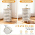 pofluany 8-Drawer 15kg 4 2 8 5kg, Rolling Storage Cart, Mobile Storage Cart, Office Utility Carts with Wooden Top Load