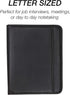 Samsill Professional Padfolio, Black, Full Size, 10.1 Inch Tablet Sleeve, 8.5 x 11 Inch Notepad