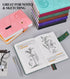 Blank Journal Notebook, A5 Hardcover Leather Sketchbook, 200 Pages Thick Blank Paper, 5.9" x 8.4"