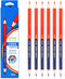Precision Marking Pencils for Detailed Work, Wooden Pole Red and Blue Dual Color
