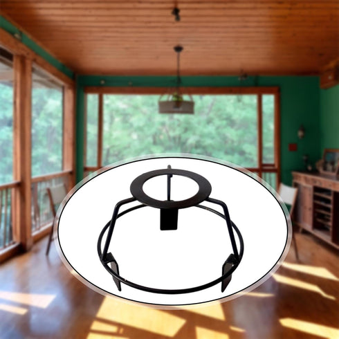 Generic Lamp Shade Frame for Pendant/Table Lamp Metal Lampshade Making Lighting Accessory Sturdy Round for Crafts Black