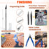 Rhevosil 50pcs 3D Nozzle Printer Tool Kit & Accessories Cleaning Tools, Scrapers, Files, Wire Cutter, Craft Knife, Tube