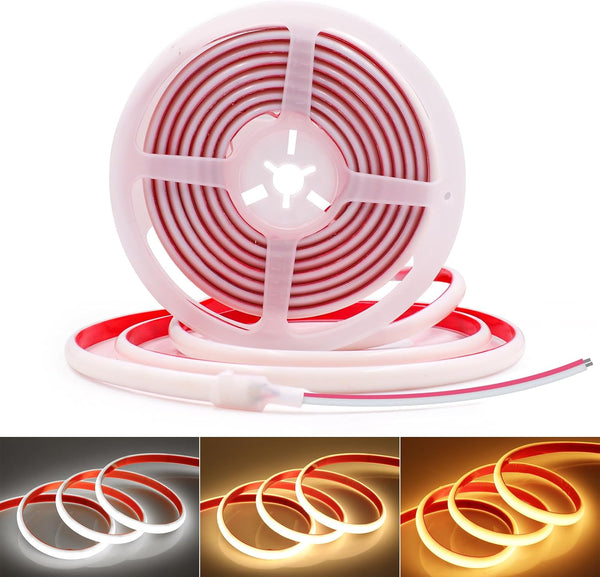 KISUFU COB LED Strip Light 12V Neon Light Strip 320Leds/M IP68 Waterproof