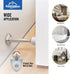HOMOTEK 3 Pack Heavy Duty Solid Rigid Door Stop with Soft Rubber Tip, Zinc Die Cast Door Stopper Protect Wall & Door