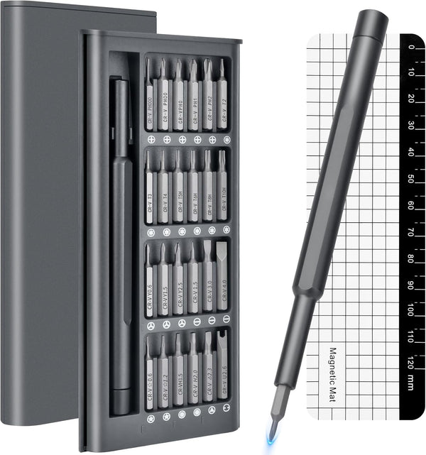 25-in-1 Mini Precision Screwdriver Set: Stocking Stuffers for Men Small Torx Bit