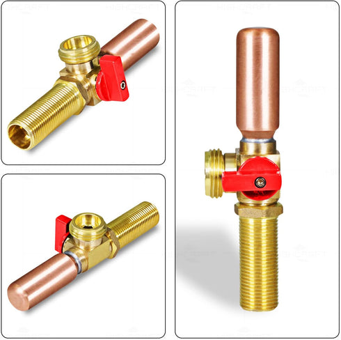 540UI Washing Machine Replacement Valve, 1/2’’ SWT/MIP Inlet x 3/4’’ MHT Outlet, Brass for Hot Water Supply
