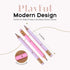 Markt Mini Pencils for Bridal Shower Games, White and Pink Baby Shower Pencils with Gold Foil Heart