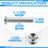 TROPUNAIL 1/4-20 1-1/2'', 304 (100-Pack) Hurricane Shutter Screws x Stainless Steel Sidewalk Bolts, Rust-Resistant