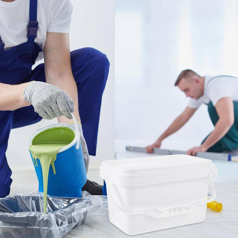 0.5 9.05 5.51 4.92 Inch Kichvoe Gallon Paint Bucket with Lid and Handle Lightweight Plastic Storage Pail for Household