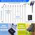 10 10Ft 300LED 8 Dimmable Solar Curtain Lights Outdoor x Waterproof Waterfall Light with Modes Remote USB Rechargeable