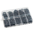 Eowpower 500 Pieces Black Nylon Flat Washers Assortment Kit for M2 M2.5 M3 M4 M5 M6 M8 M10 Screw Bolt