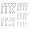 Luter 20Pcs R Clips Retaining Pins, Heavy Duty Zinc Plated Split Pin Assortment Kit for Tow Truck Lock Systems