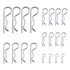 Luter 20Pcs R Clips Retaining Pins, Heavy Duty Zinc Plated Split Pin Assortment Kit for Tow Truck Lock Systems