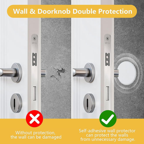 HOME MASTER HARDWARE 5" Wall Protector Round, 5 Pack Doorknob Wall Shield Guard with Self Adhesive Sticker