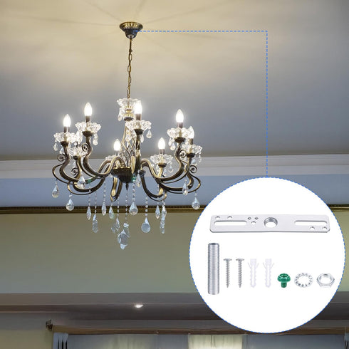 WJIAAA Kit,4 Pack 4 Inch Set Ceiling Light Fixture Mounting Bracket Light Crossbar Mounting Bracket Universal Lamp