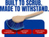 20 2 Bon Wash Applicator Brush with Blue Fiber Bristles and in. Handle, Chemical-Resistant Scrub Brush with in. Trim
