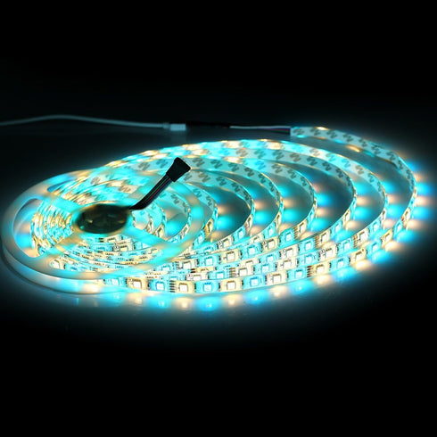 IP65 3500K 16.4ft 300leds 5050 SUPERNIGHT RGBWW LED Strip Light Waterproof RGB Color Changing Rope Lighting with Warm