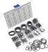 290PCS External Retaining Ring C-Clips Assortment Kit in Black Alloy Steel