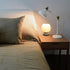 Toddmomy Portable Touch Sensor Table Lamp Adjustable Brightness Color Changing Bedside Night Light Glass and Wood