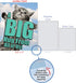 NobleWorks Jumbo Get Well Card - 8.5 x 11 Inch Cat A Big Hug from All of Us, Hospital, Sick J6614AGWG-US