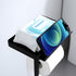 Toilet Paper Holder with Phone Stand - Extra Heavy Duty Marble Base Toilet Paper Holder Free Standing Built in Wet Wipe