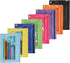 Zippered Binder Fabric Pencil Pouch, 3 Rings with Clear Window, 8 pack, Multicolor