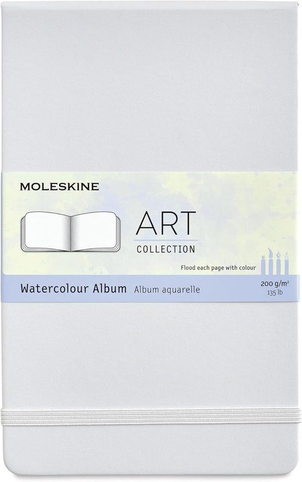 Moleskine Art Watercolor Album | Large, Plain, Cool Gray, Hard Cover (5 x 8.25)