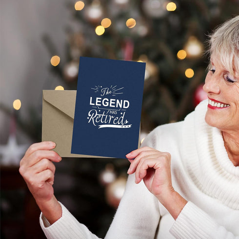Zonon 2 Pcs Funny Retirement Card, Happy Retirement Greeting Card Gift for Men and Women