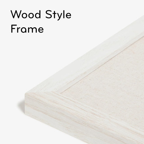 U Brands Rustic Linen Bulletin Board, 14"x14", White Wood Style Frame with Industrial Grade Pinning Surface