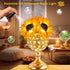 3-Color Dimming,10+ Charge,IP44 Sunflower Table Lamps for Women-Sunflower Flower Touch Lamp with Infinitely Hours