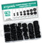 Rubber Grommet Kit 170 Pack - Black Firewall Assortment, 7 Sizes for Electrical, Plumbing, Automotive, Home Improvement