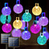 Jedavai Solar String Lights Outdoor 2 Pack 200 Led 80FT Multi-Color Crystal