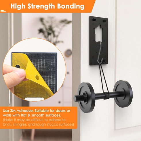 (2024 LOCKA Adhesive Mount for Ring/Other Battery Doorbell Release), No Drilling Camera Door Mounting Holder Bracket