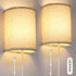 FINCMY Wall Sconce Light Plug in, Dimmable Sconces Wall Decor Set of 2,