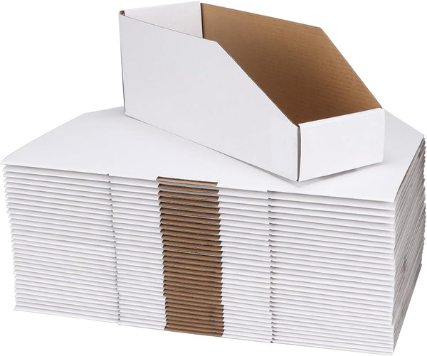 ZBEIVAN 35 Packs Cardboard Storage Bins Boxes, 12x4x4.5 Inches Easy Assembly Pantry Organizer Bins