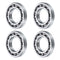 uxcell 4 Pcs 16005 Deep Groove Ball Bearing, 25mm x 47mm x 8mm High Carbon Chrome Steel Z0