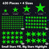 AOWDIAO 630Pieces (4Sizes) Glow in The Dark Star Stickers Luminous Ceiling & Wall Decor for Kids Bedroom, Nursery